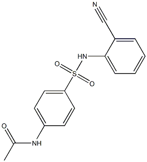 N-{4-[(2-cyanoanilino)sulfonyl]phenyl}acetamide 结构式