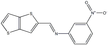 3-nitro-N-(thieno[3,2-b]thien-2-ylmethylene)aniline,,结构式