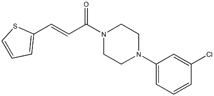 1-(3-chlorophenyl)-4-[3-(2-thienyl)acryloyl]piperazine,,结构式