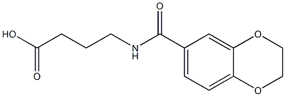 4-[(2,3-dihydro-1,4-benzodioxin-6-ylcarbonyl)amino]butanoic acid Struktur