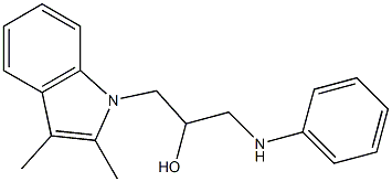 1-anilino-3-(2,3-dimethyl-1H-indol-1-yl)-2-propanol Structure