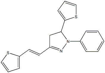 1-phenyl-5-(2-thienyl)-3-[2-(2-thienyl)vinyl]-4,5-dihydro-1H-pyrazole Structure