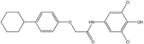  2-(4-cyclohexylphenoxy)-N-(3,5-dichloro-4-hydroxyphenyl)acetamide