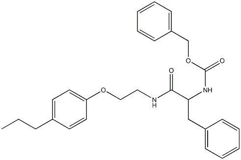 benzyl 1-benzyl-2-oxo-2-{[2-(4-propylphenoxy)ethyl]amino}ethylcarbamate Structure