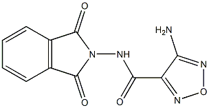 4-amino-N-(1,3-dioxo-1,3-dihydro-2H-isoindol-2-yl)-1,2,5-oxadiazole-3-carboxamide 结构式