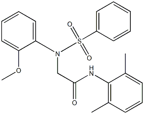 N-(2,6-dimethylphenyl)-2-[[2-(methyloxy)phenyl](phenylsulfonyl)amino]acetamide Structure