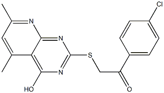 1-(4-chlorophenyl)-2-[(4-hydroxy-5,7-dimethylpyrido[2,3-d]pyrimidin-2-yl)sulfanyl]ethanone