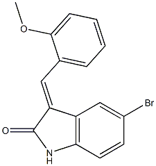 5-bromo-3-(2-methoxybenzylidene)-1,3-dihydro-2H-indol-2-one Structure