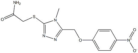 2-({5-[({4-nitrophenyl}oxy)methyl]-4-methyl-4H-1,2,4-triazol-3-yl}sulfanyl)acetamide Structure