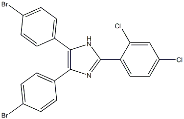 4,5-bis(4-bromophenyl)-2-(2,4-dichlorophenyl)-1H-imidazole,,结构式