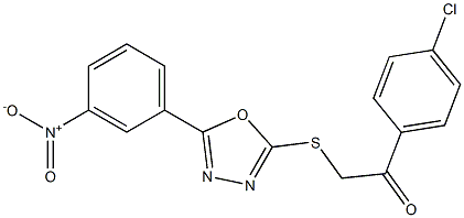 1-(4-chlorophenyl)-2-[(5-{3-nitrophenyl}-1,3,4-oxadiazol-2-yl)sulfanyl]ethanone