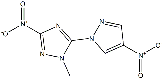 3-nitro-5-{4-nitro-1H-pyrazol-1-yl}-1-methyl-1H-1,2,4-triazole Struktur
