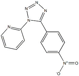 2-(5-{4-nitrophenyl}-1H-tetraazol-1-yl)pyridine,,结构式