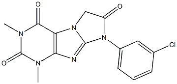 8-(3-chlorophenyl)-1,3-dimethyl-1H-imidazo[2,1-f]purine-2,4,7(3H,6H,8H)-trione,,结构式