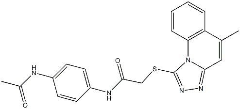 N-[4-(acetylamino)phenyl]-2-[(5-methyl[1,2,4]triazolo[4,3-a]quinolin-1-yl)sulfanyl]acetamide Structure