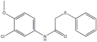 N-(3-chloro-4-methoxyphenyl)-2-(phenylsulfanyl)acetamide Struktur