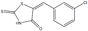 5-(3-chlorobenzylidene)-2-thioxo-1,3-thiazolidin-4-one 化学構造式