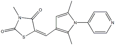  5-{[2,5-dimethyl-1-(4-pyridinyl)-1H-pyrrol-3-yl]methylene}-3-methyl-1,3-thiazolidine-2,4-dione