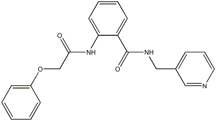 2-[(phenoxyacetyl)amino]-N-(3-pyridinylmethyl)benzamide 结构式