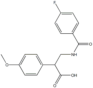 N-(4-fluorobenzoyl)-3-(4-methoxyphenyl)-beta-alanine Structure