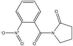 1-{2-nitrobenzoyl}-2-pyrrolidinone 化学構造式