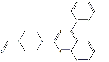 4-(6-chloro-4-phenyl-2-quinazolinyl)-1-piperazinecarbaldehyde