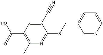 5-cyano-2-methyl-6-[(3-pyridinylmethyl)sulfanyl]nicotinic acid|