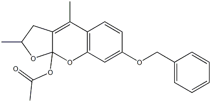 7-(benzyloxy)-2,4-dimethyl-2,3-dihydro-9aH-furo[2,3-b]chromen-9a-yl acetate 结构式