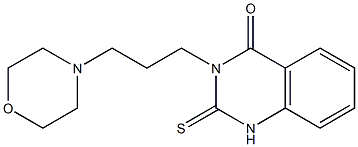 3-[3-(4-morpholinyl)propyl]-2-thioxo-2,3-dihydro-4(1H)-quinazolinone 化学構造式