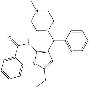 N-{5-ethyl-3-[(4-methyl-1-piperazinyl)(2-pyridinyl)methyl]-2-thienyl}benzamide