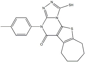 4-(4-methylphenyl)-1-sulfanyl-7,8,9,10-tetrahydro-6H-cyclohepta[4,5]thieno[3,2-e][1,2,4]triazolo[4,3-a]pyrimidin-5(4H)-one