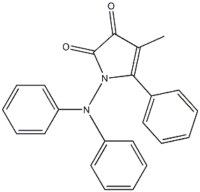 1-(diphenylamino)-4-methyl-5-phenyl-1H-pyrrole-2,3-dione,,结构式