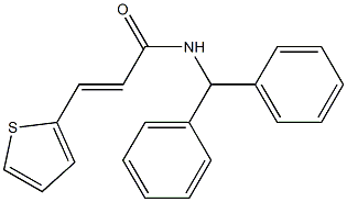 N-benzhydryl-3-(2-thienyl)acrylamide Structure