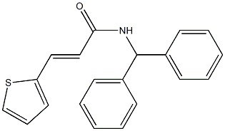 N-benzhydryl-3-(2-thienyl)acrylamide Struktur