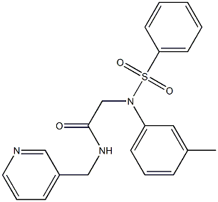 2-[3-methyl(phenylsulfonyl)anilino]-N-(pyridin-3-ylmethyl)acetamide|