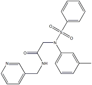 2-[3-methyl(phenylsulfonyl)anilino]-N-(pyridin-3-ylmethyl)acetamide