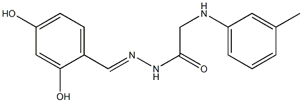 N'-(2,4-dihydroxybenzylidene)-2-(3-toluidino)acetohydrazide,,结构式