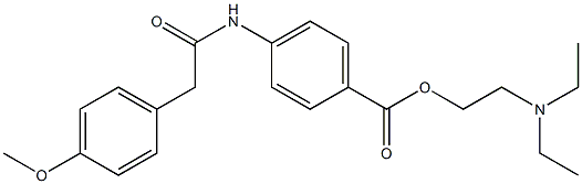 2-(diethylamino)ethyl 4-{[(4-methoxyphenyl)acetyl]amino}benzoate Structure