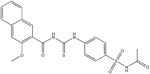 N-acetyl-4-({[(3-methoxy-2-naphthoyl)amino]carbothioyl}amino)benzenesulfonamide