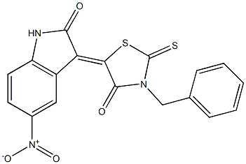 3-(3-benzyl-4-oxo-2-thioxo-1,3-thiazolidin-5-ylidene)-5-nitro-1,3-dihydro-2H-indol-2-one