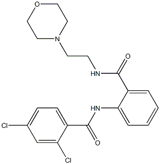 2,4-dichloro-N-[2-({[2-(4-morpholinyl)ethyl]amino}carbonyl)phenyl]benzamide Structure