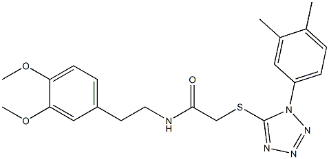 N-[2-(3,4-dimethoxyphenyl)ethyl]-2-{[1-(3,4-dimethylphenyl)-1H-tetraazol-5-yl]sulfanyl}acetamide Structure