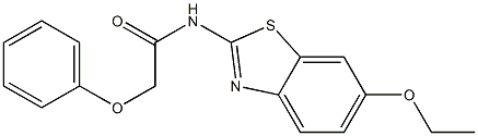 N-(6-ethoxy-1,3-benzothiazol-2-yl)-2-phenoxyacetamide 结构式