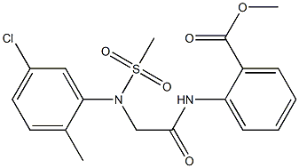 methyl 2-({[5-chloro-2-methyl(methylsulfonyl)anilino]acetyl}amino)benzoate,,结构式