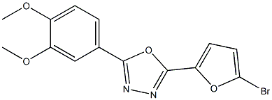 2-(5-bromo-2-furyl)-5-(3,4-dimethoxyphenyl)-1,3,4-oxadiazole