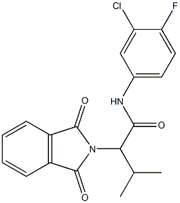 N-(3-chloro-4-fluorophenyl)-2-(1,3-dioxo-1,3-dihydro-2H-isoindol-2-yl)-3-methylbutanamide Structure