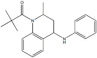 1-(2,2-dimethylpropanoyl)-2-methyl-N-phenyl-1,2,3,4-tetrahydroquinolin-4-amine,,结构式