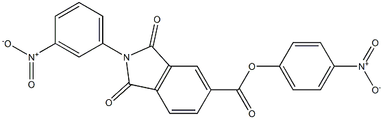 4-nitrophenyl 2-{3-nitrophenyl}-1,3-dioxo-5-isoindolinecarboxylate,,结构式