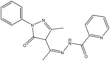 N'-[1-(3-methyl-5-oxo-1-phenyl-4,5-dihydro-1H-pyrazol-4-yl)ethylidene]-2-pyridinecarbohydrazide Structure