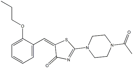 2-(4-acetyl-1-piperazinyl)-5-(2-propoxybenzylidene)-1,3-thiazol-4(5H)-one